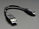 USB cable - 6\" A/MicroB