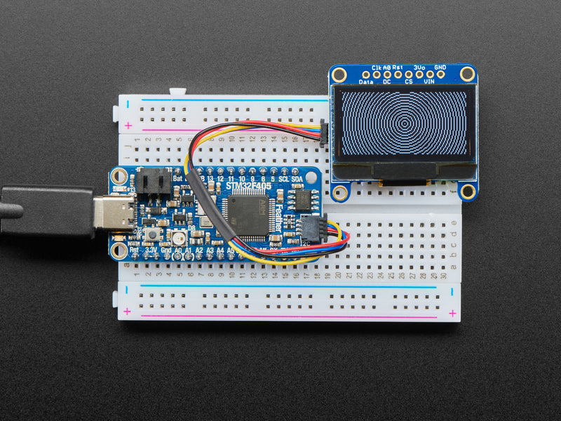 Monochrome 1.3\" 128x64 OLED graphic display - STEMMA QT / Qwiic