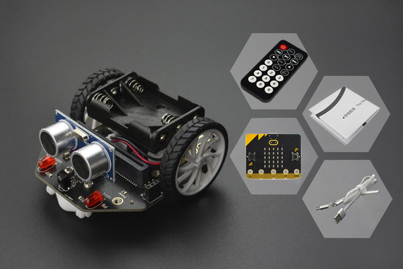 micro: Maqueen Lite(with micro:bit V2/IR Remote Controller)
